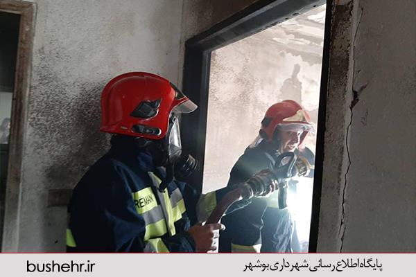 معاون عملیات سازمان آتشنشانی : اطفای حریق واحد مسکونی در شهرک نیایش بوشهر